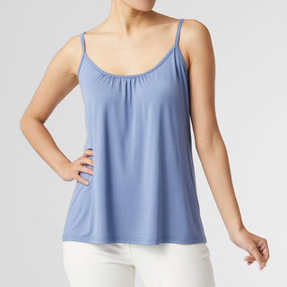 Elsie Adjustable Gathered Cami - Dusty Blue