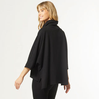 Smooth Cowl Neck Pullover - Black