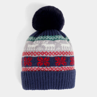Up Nord Knit Hat with Pom - Blue