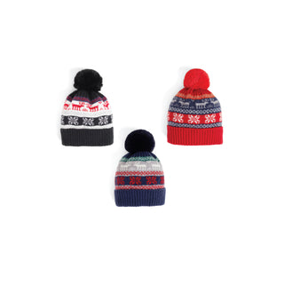 Up Nord Knit Hat with Pom - Mixed
