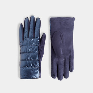 Puffer Texting Gloves - Navy