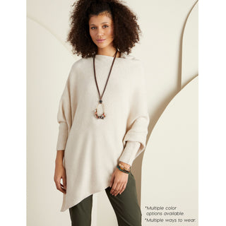 Dylan Sweater Poncho - Mid Heather Grey