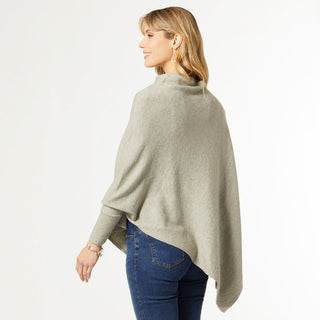 Dylan Sweater Poncho - Olive Heather