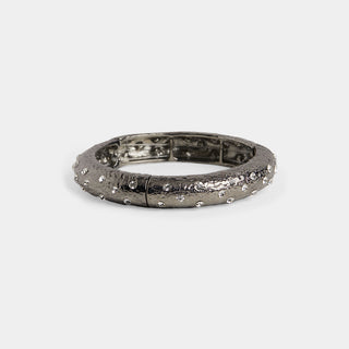 Rumi Bangle Stretch Bracelet - Gunmetal