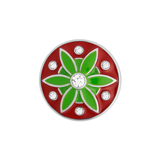 Holiday Flower - Red/Green/Clear