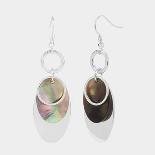 Silver Overlay with Abalone Dangle - Silver