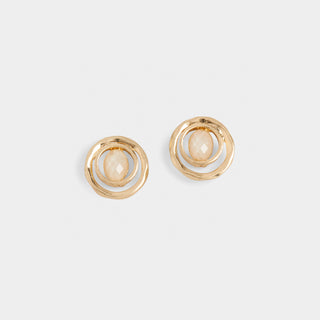 Two Circle Gold Stud - Gold