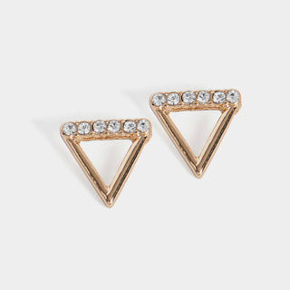 Gold Triangle with Stones - Gold