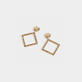 Diamond w/ Post Earrings - Gold