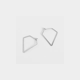 Unique Hoop Earrings - Silver