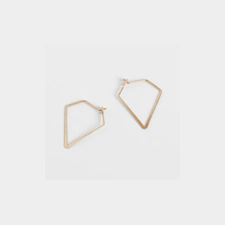 Unique Hoop Earrings - Gold