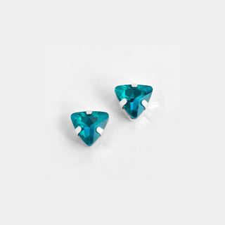 Triangle Jewel Stud - Turquoise