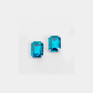 Octagon Jewel Earring - Turquoise
