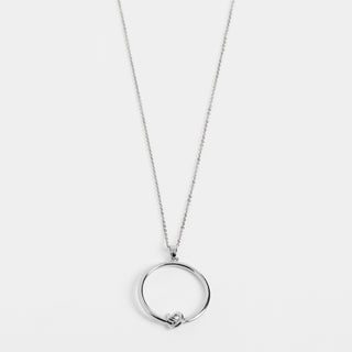 Silver Knot Necklace - Silver