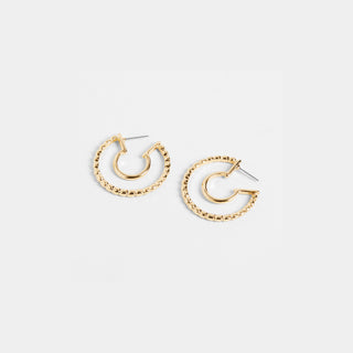 Gold Cool Hoop Earrings - Gold