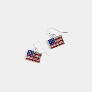 Patriotic Flag Earring - Red/White/Blue
