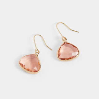 Dew Drop Earrings - Peach/Gold