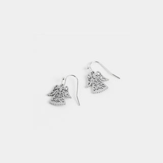 Holiday Angel Earrings - Silver