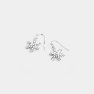 Holiday Small Snowflake Earrings - Silver