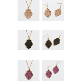 Cork Crest Earring + Necklace A. Pack - Mixed