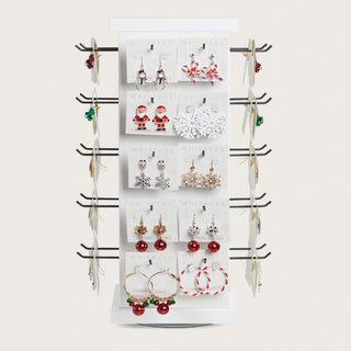 4-Piece Top 40 Holiday Earrings w/ 4-Sided Display - Mixed