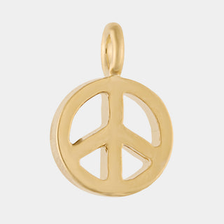Peace Sign Charm - Gold